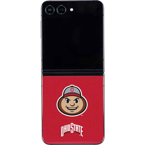 Ohio State University OSUBuckeyes Light Grey Galaxy Z Flip5 5G Skin